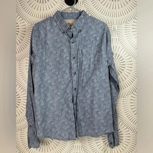 Hollister Men’s Long Sleeve‎ Casual Button Up Shirt Large - Picture 1 of 5